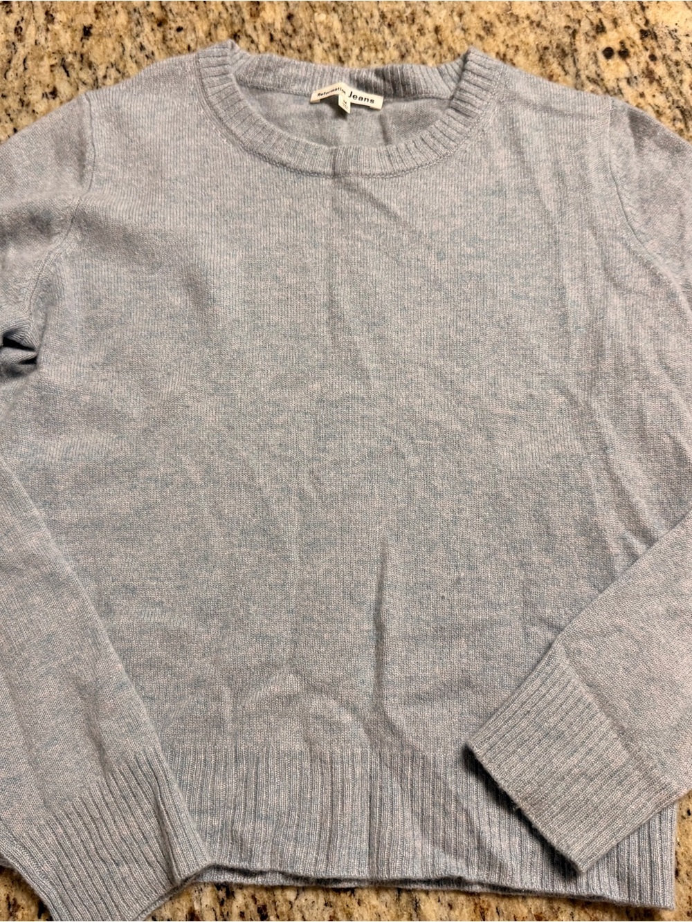 Reformation Pale Blue Crewneck Sweater